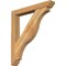 Ekena Millwork Funston Slat Rough Sawn Bracket w/ Offset Brace, Western Red Cedar, 6"W x 40"D x 44"H BKT0604X40X44FST06RWR - alternate 1
